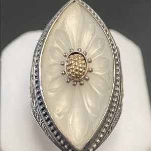 Konstantino iris marquise crystal ring 18k & silve